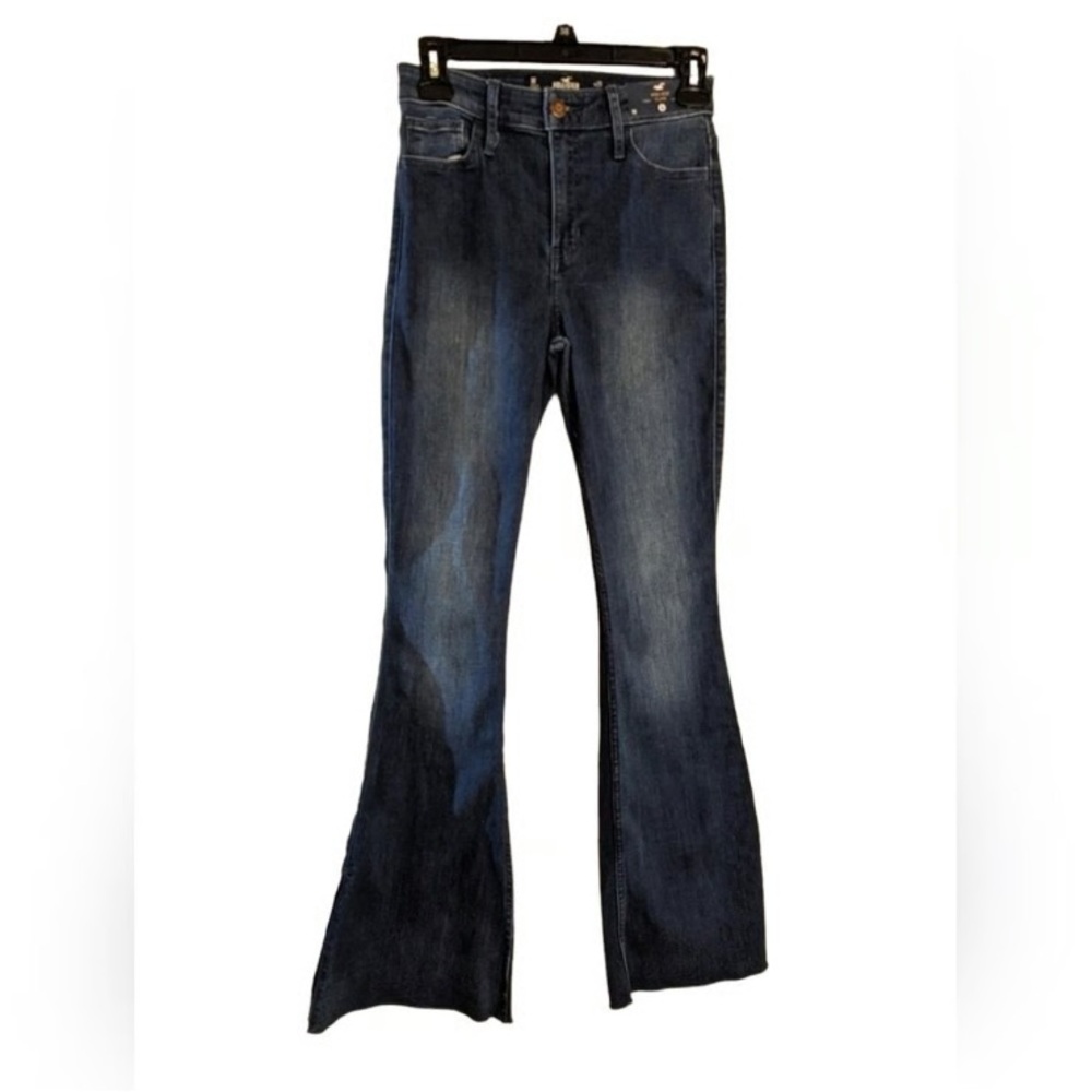 Elegant Dark Blue Flare Jeans